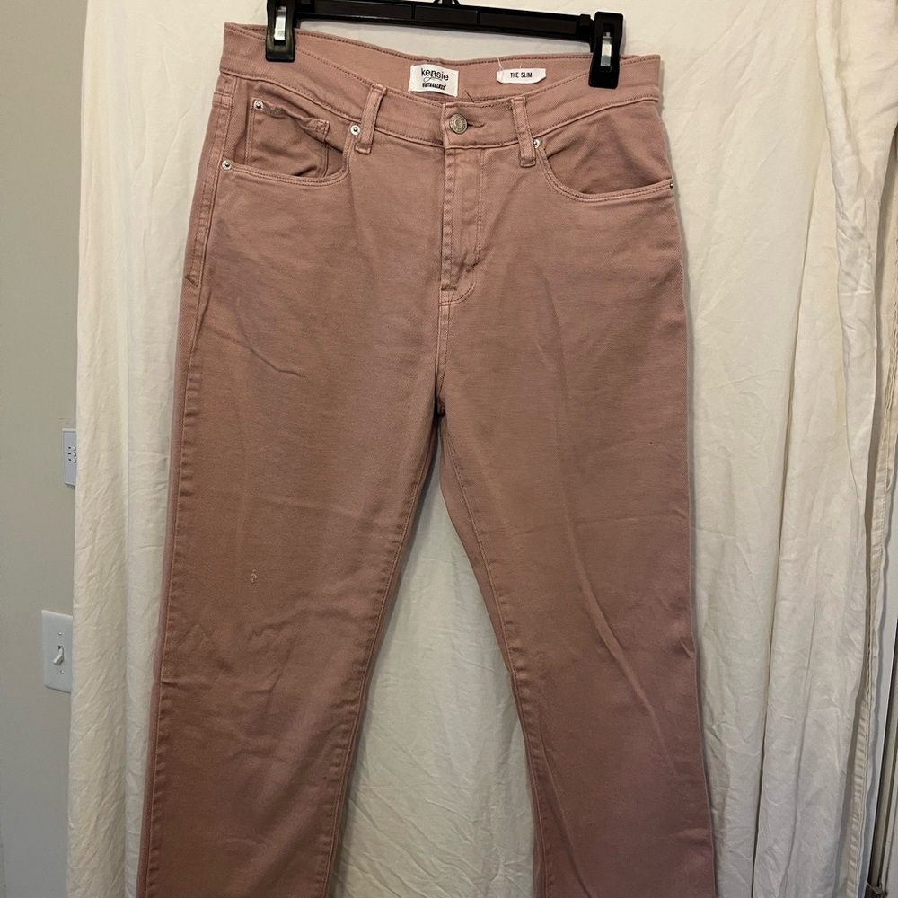 Kensie Dusty Pink Slim Jeans